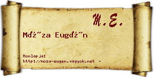 Móza Eugén névjegykártya